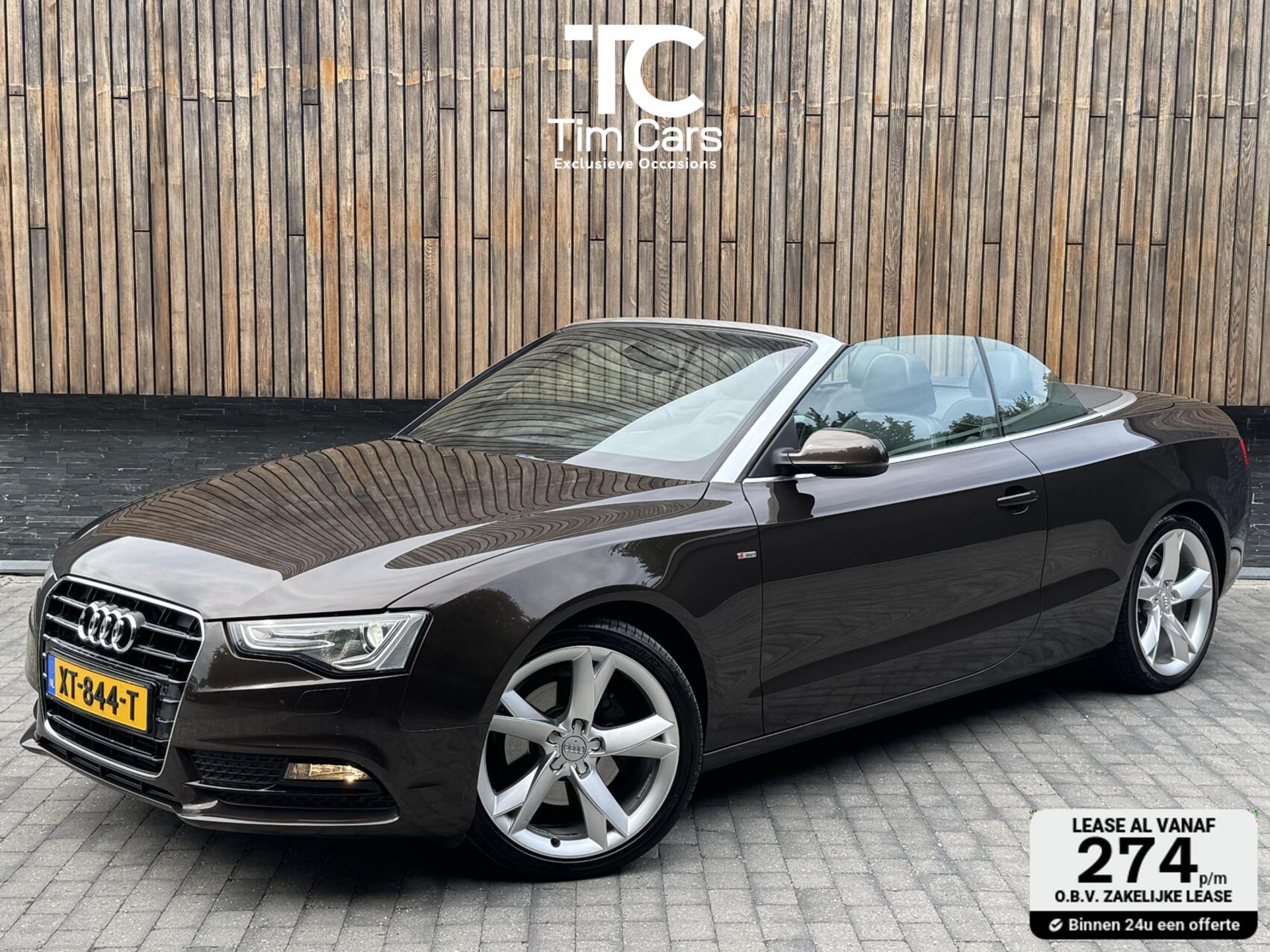 Audi A5 Cabriolet 2.0 TFSI Pro Line S-Line Automaat | Leren stoelen | Stoelverwarming | Parkeersensoren voor en achter | Navigatiesysteem MMI+ | Afgevlakt stuurwiel | Climate control | Cruise control 46931514-0.jpg | Timcars.nl